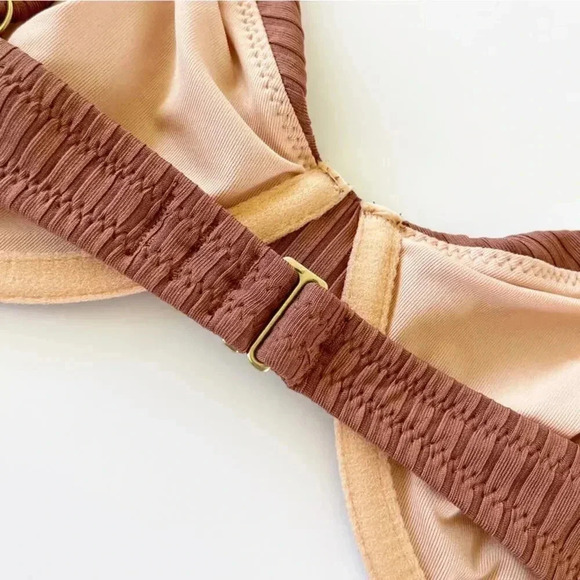J Crew Wide rib french bikini top in Appalachian Brown Bra Size 38C NWT - Picture 8 of 8